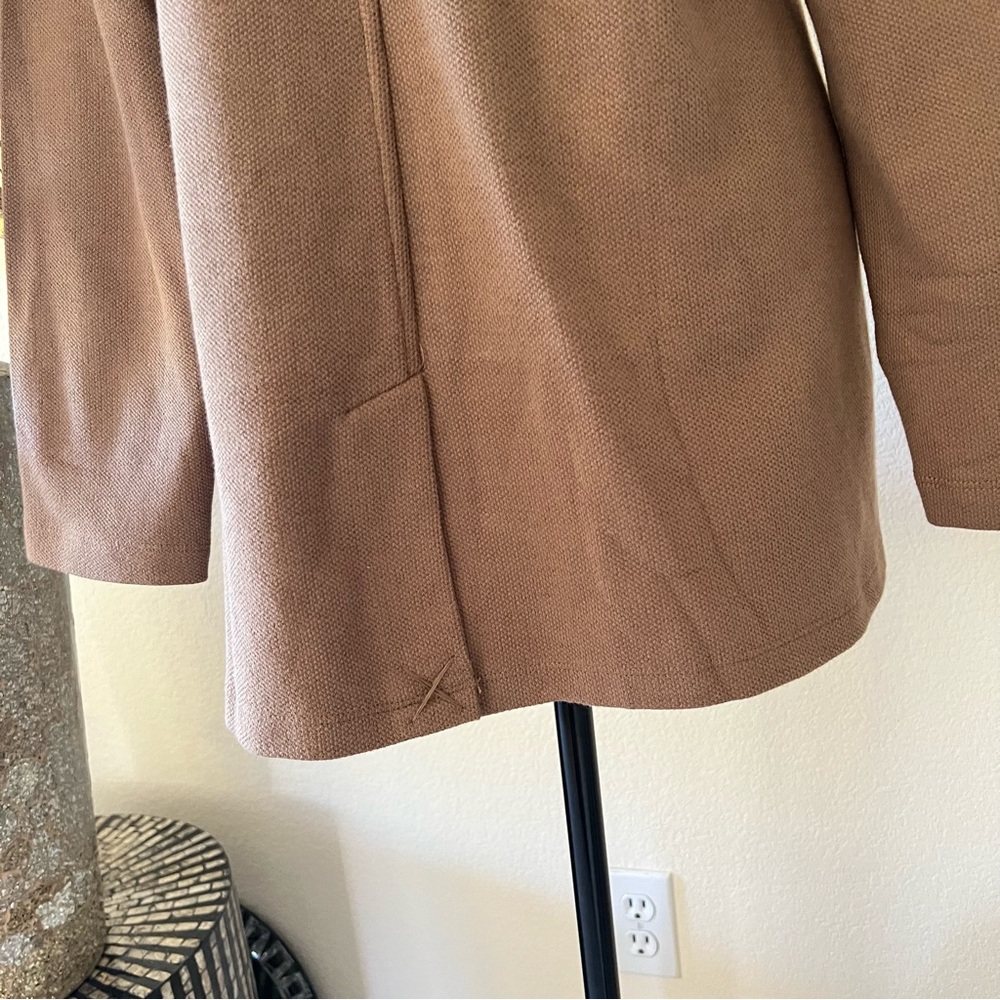 Matty M Chic Tan Brown Open Front Cotton Cardigan NWOT Size XL - Picture 4 of 12